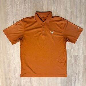 Nike Golf Texas Longhorns DRI-FIT Polo Shirt Men’s Size Large Burnt Orange NCAA